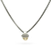 David Yurman Sterling Silver and 14K Yellow Gold Acorn Pendant Necklace