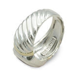 David Yurman Sterling Silver and 14k Yellow Gold Tiger’s Eye Ring