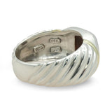 David Yurman Sterling Silver and 14k Yellow Gold Tiger’s Eye Ring