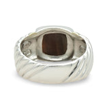 David Yurman Sterling Silver and 14k Yellow Gold Tiger’s Eye Ring