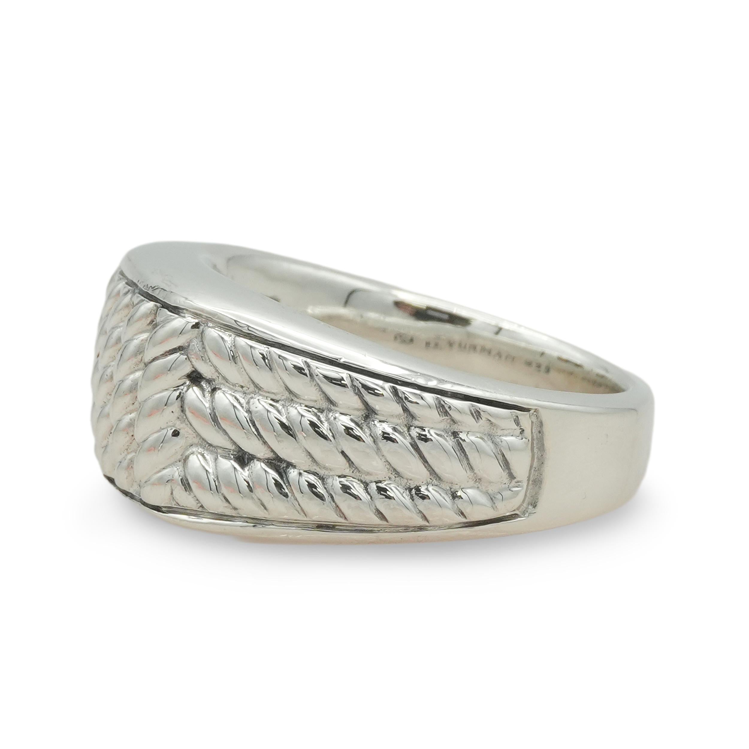 David Yurman Woven Cable Sterling Silver Band Ring