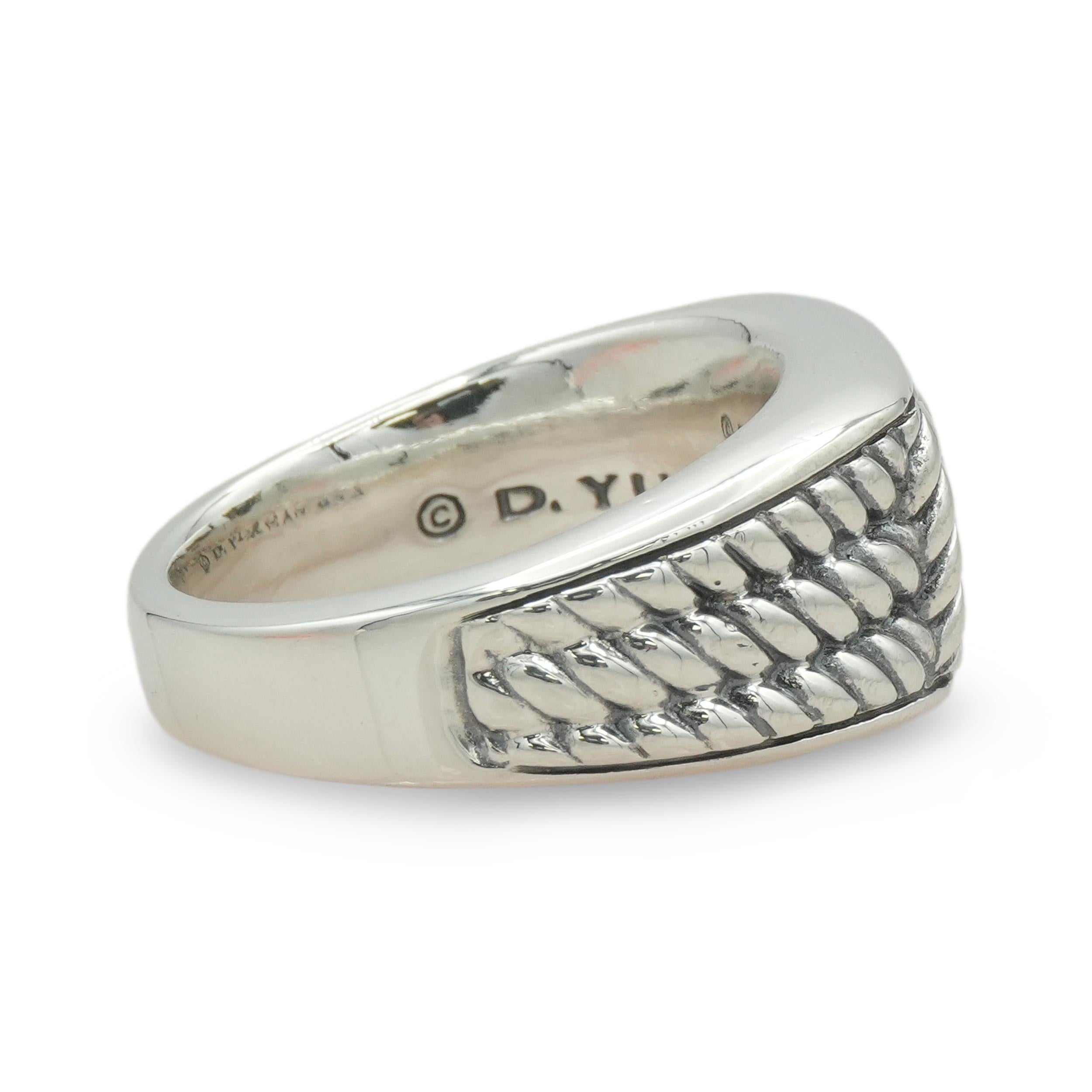 David Yurman Woven Cable Sterling Silver Band Ring