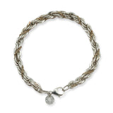Tiffany & Co. Sterling Silver 14k Gold Twist Link Bracelet