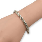 Tiffany & Co. Sterling Silver 14k Gold Twist Link Bracelet
