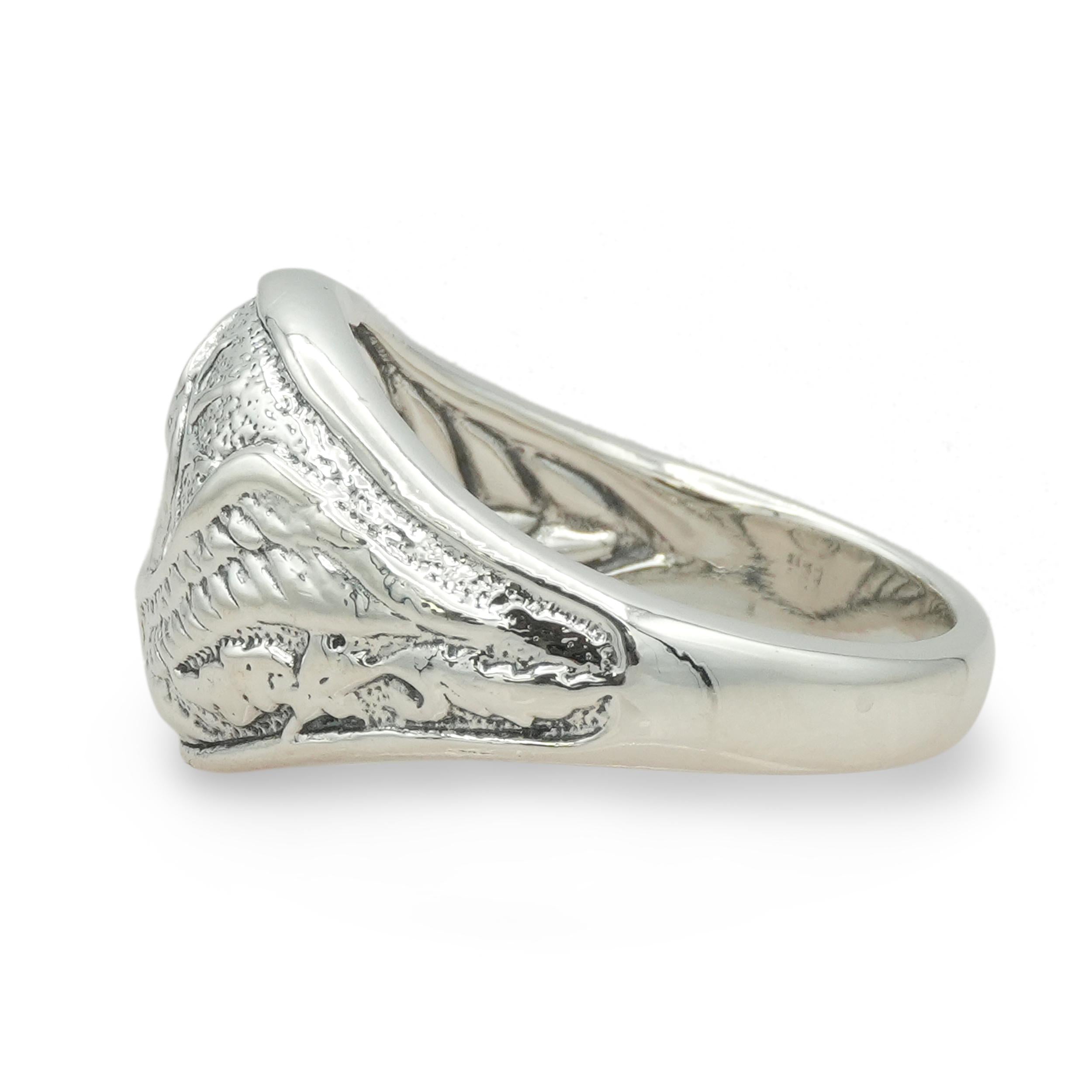 David Yurman Sterling Silver Griffin Signet Ring