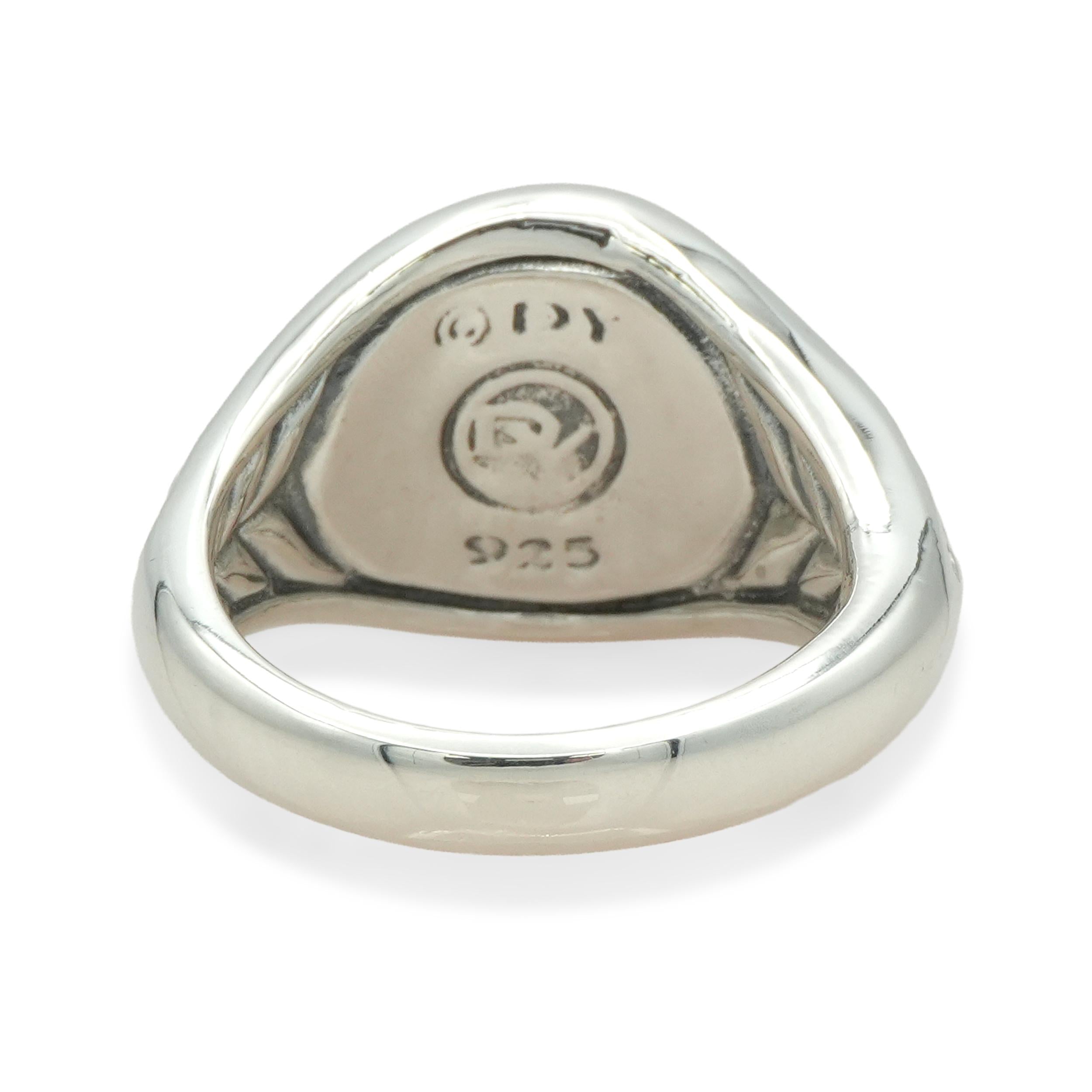 David Yurman Sterling Silver Griffin Signet Ring