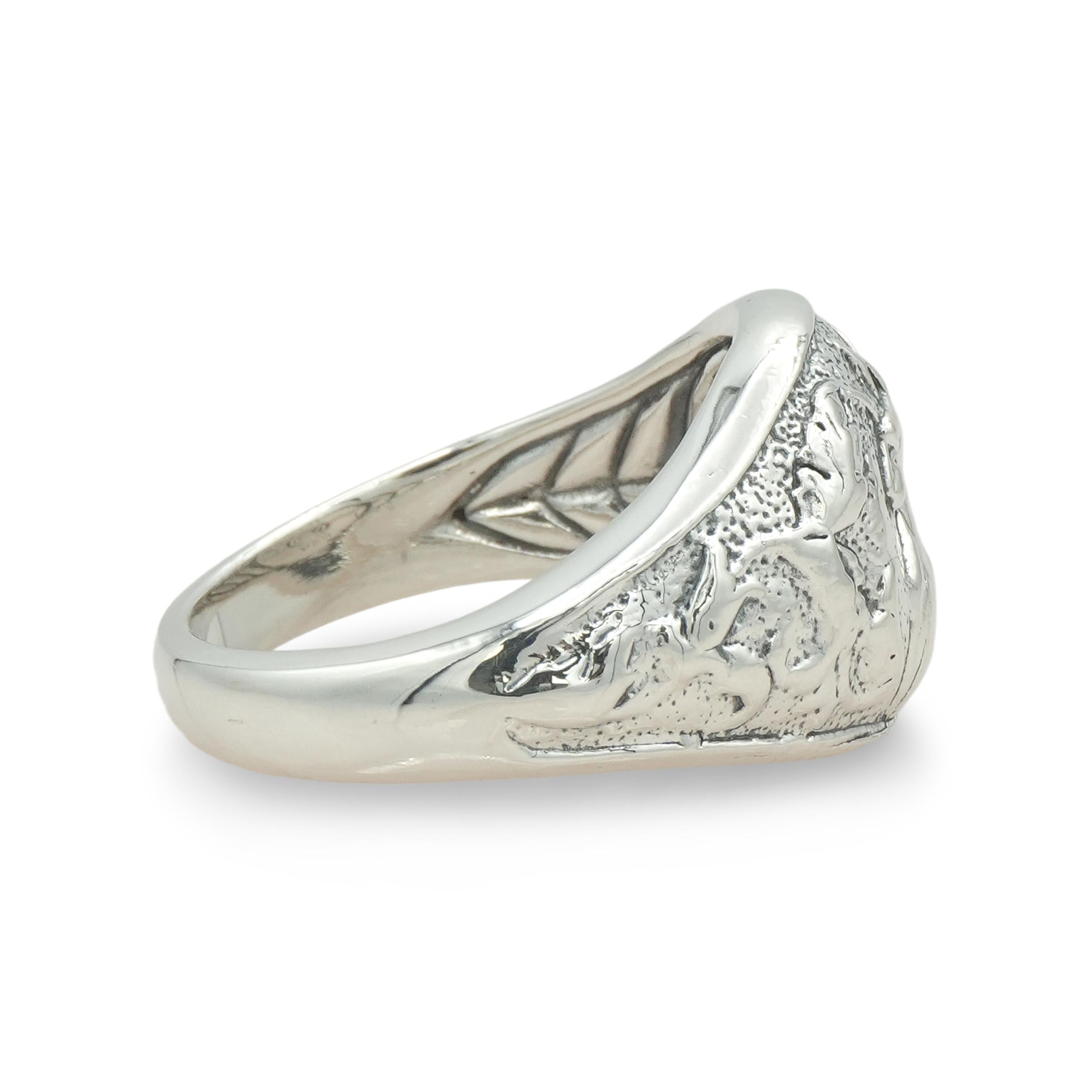 David Yurman Sterling Silver Griffin Signet Ring