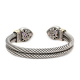 David Yurman Sterling Silver 14K Gold Amethyst Ring Bracelet and Ring