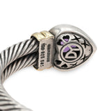 David Yurman Sterling Silver 14K Gold Amethyst Ring Bracelet and Ring