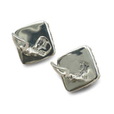 John Hardy Sterling Silver and 18K Gold Floral Clip-On Earrings