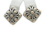 John Hardy Sterling Silver and 18K Gold Floral Clip-On Earrings
