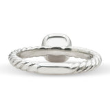 David Yurman Cushion Cable Sterling Silver Diamond Ring