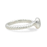 David Yurman Cushion Cable Sterling Silver Diamond Ring