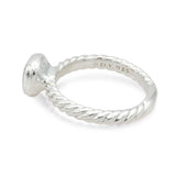 David Yurman Cushion Cable Sterling Silver Diamond Ring