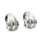 David Yurman Sterling Silver Cable Clip-On Earrings