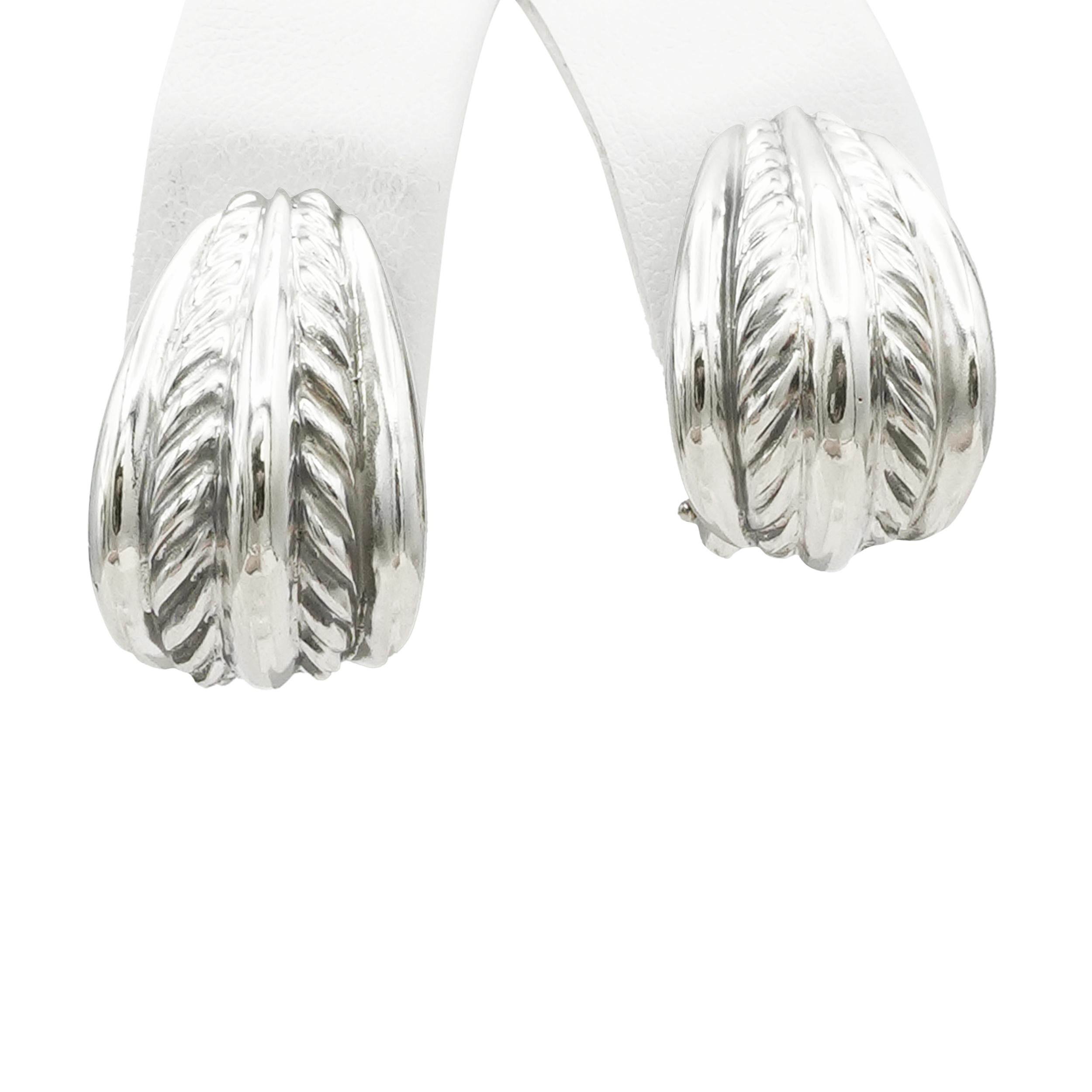 David Yurman Sterling Silver Cable Clip-On Earrings