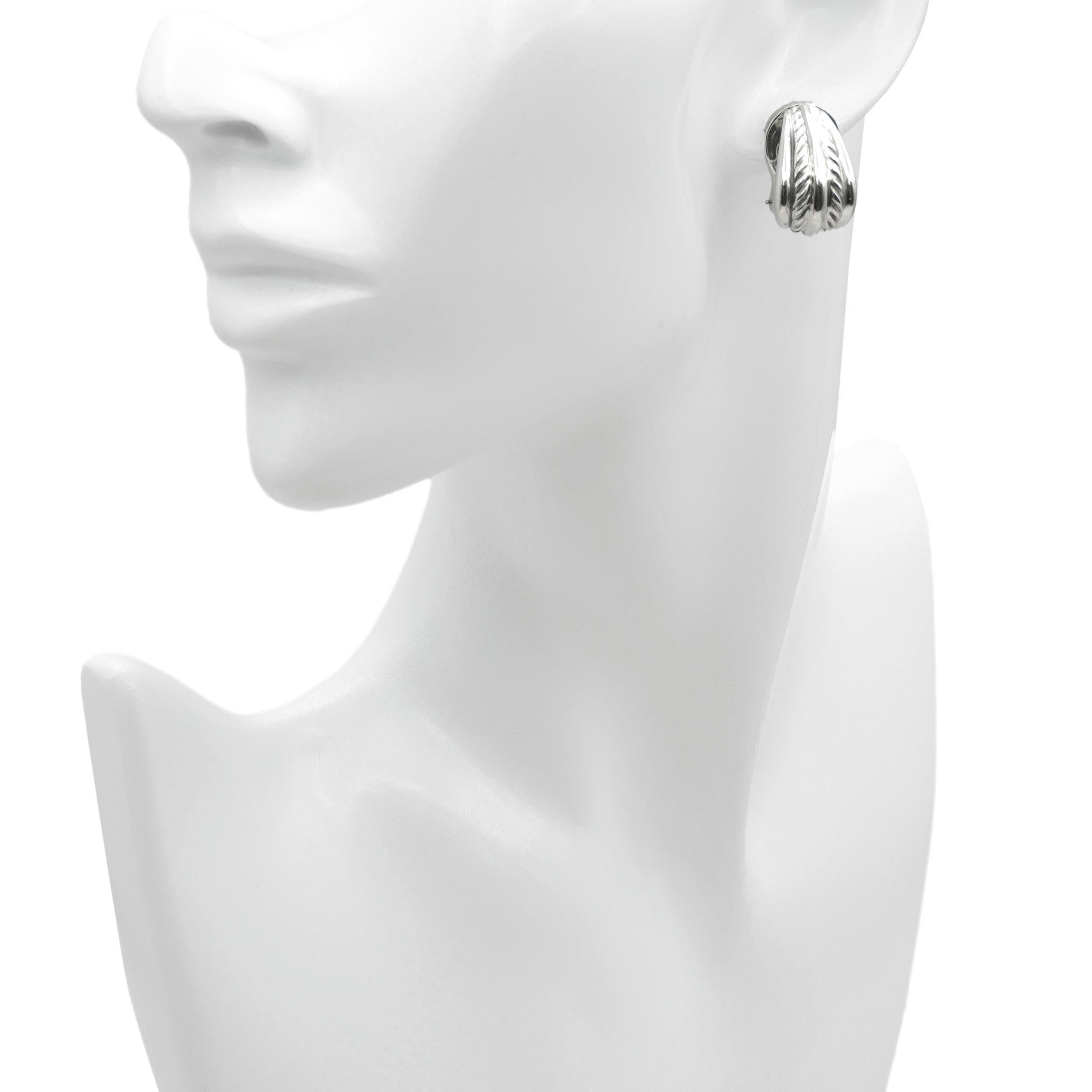 David Yurman Sterling Silver Cable Clip-On Earrings