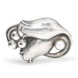 Georg Jensen Sterling Silver Pearl No. 100 Tulip Brooch & Earrings