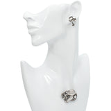 Georg Jensen Sterling Silver Pearl No. 100 Tulip Brooch & Earrings