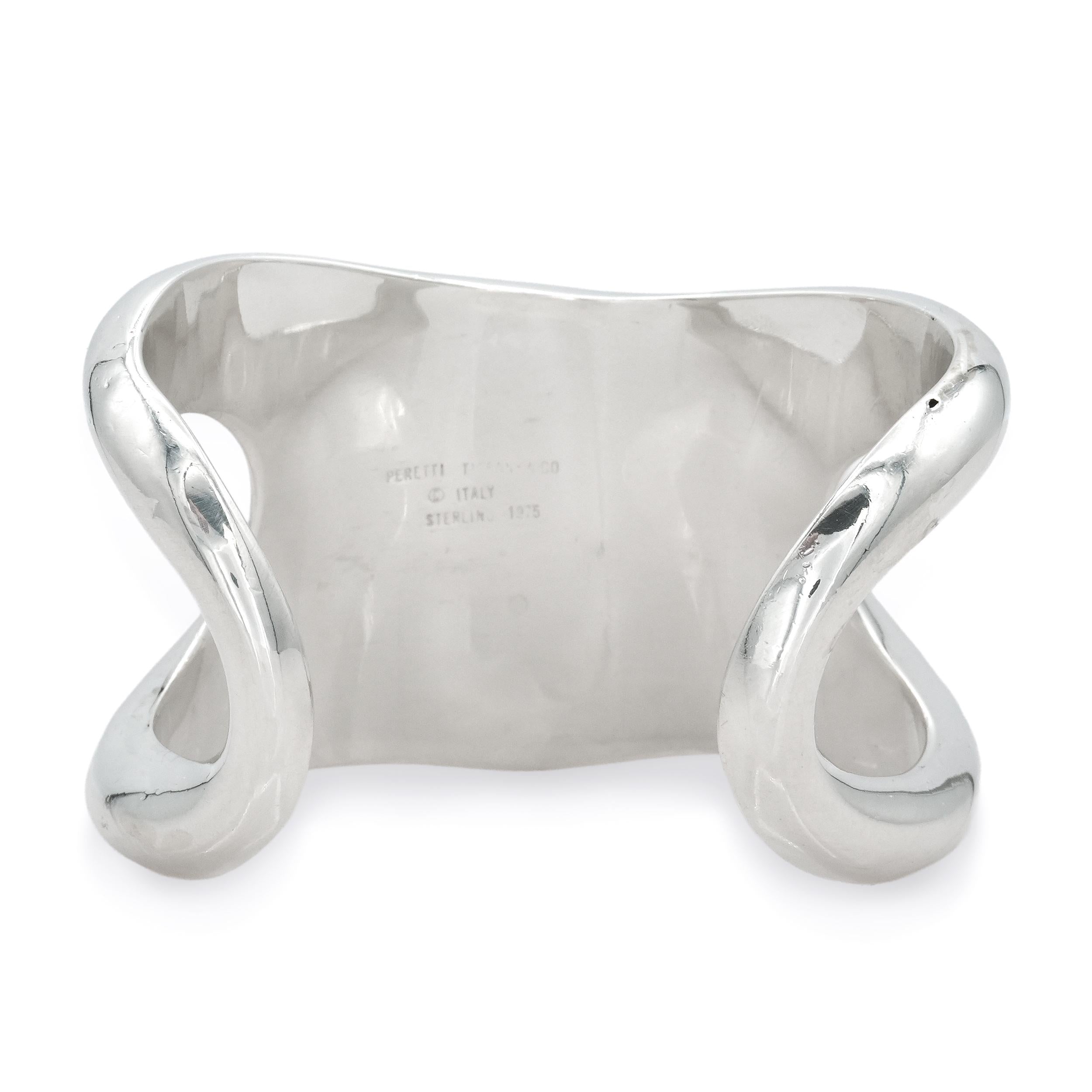 Vintage Tiffany & Co. Elsa Peretti Sterling Silver Open Side Cuff Bracelet