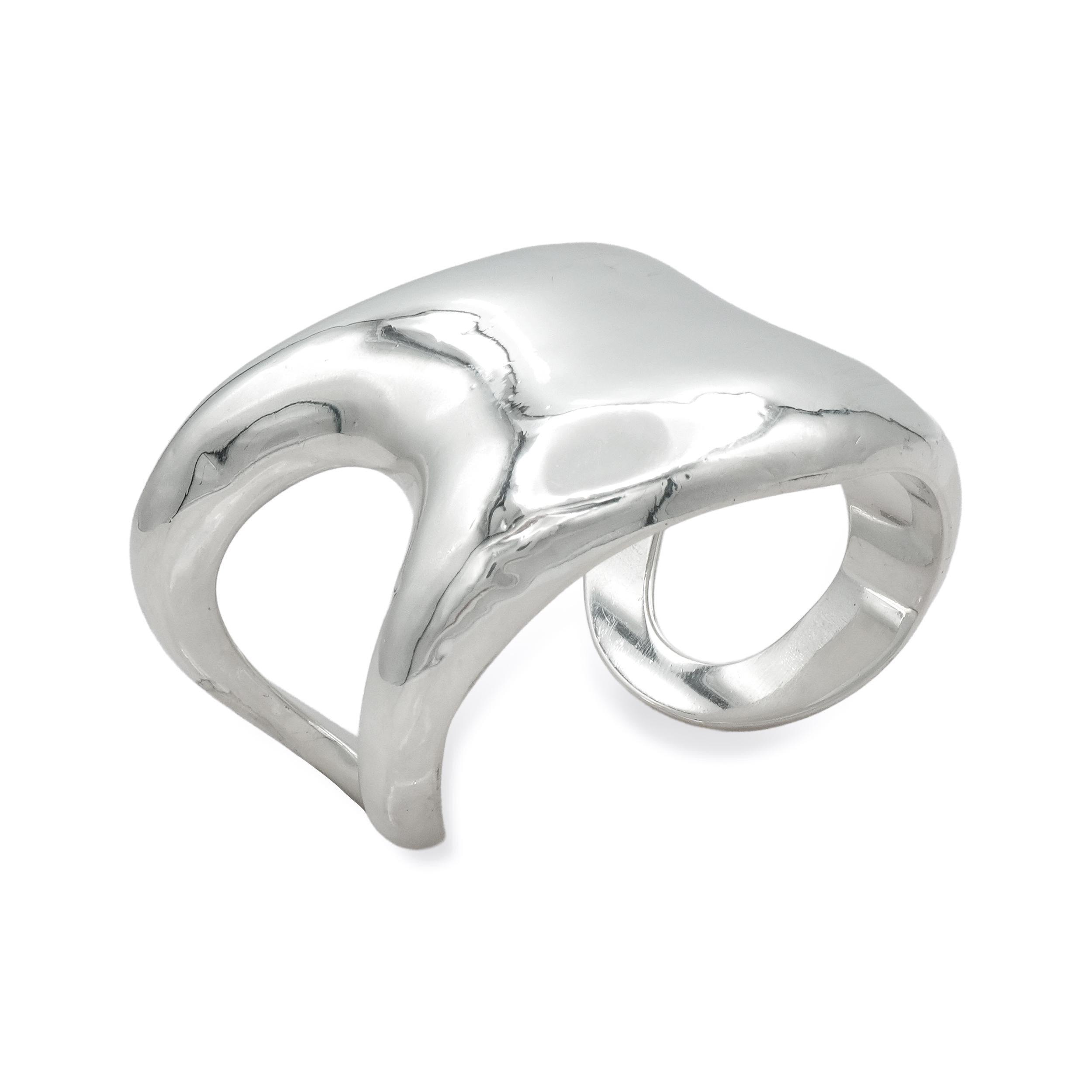 Vintage Tiffany & Co. Elsa Peretti Sterling Silver Open Side Cuff Bracelet