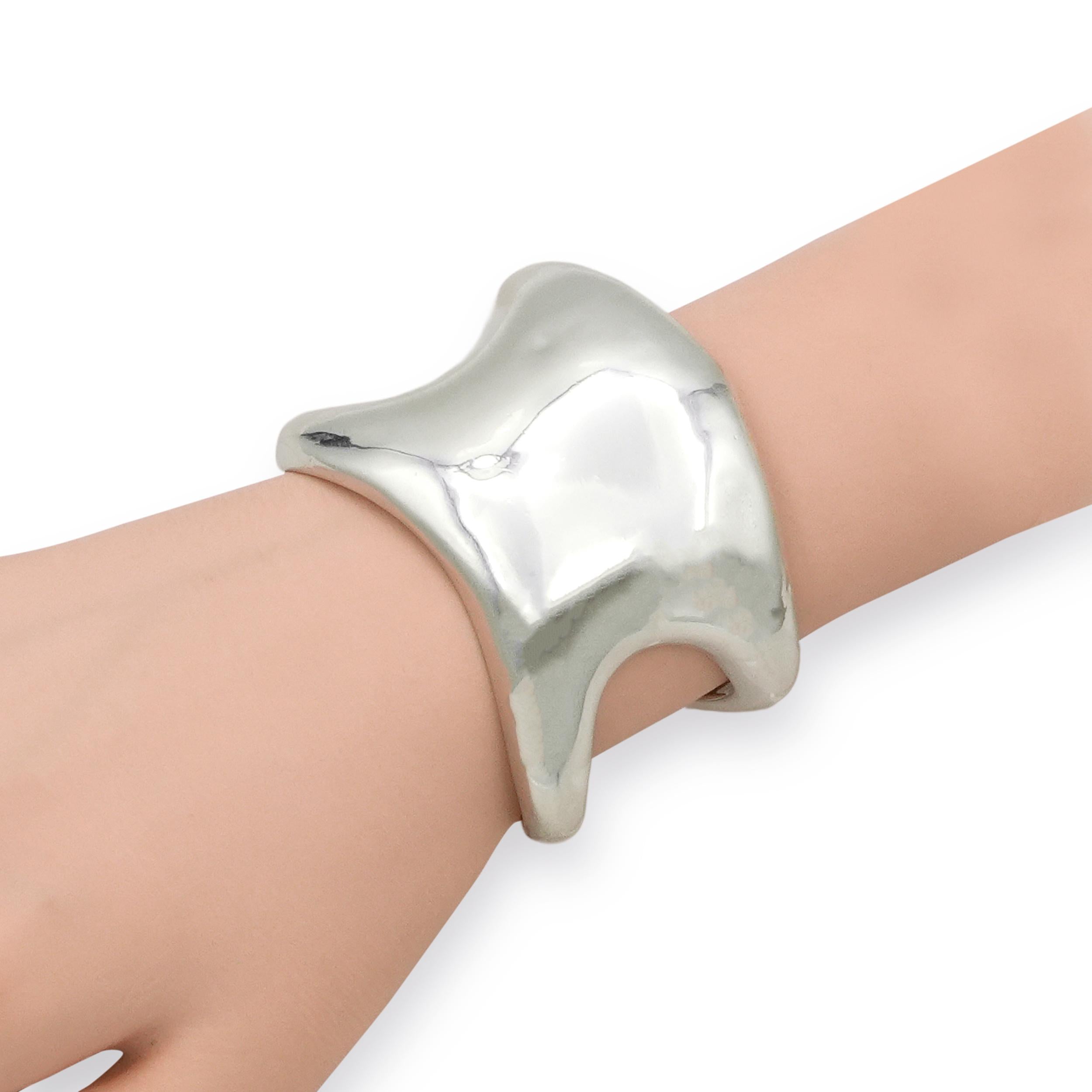 Vintage Tiffany & Co. Elsa Peretti Sterling Silver Open Side Cuff Bracelet