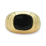 David Yurman 18K Yellow Gold Black Onyx Signet Ring
