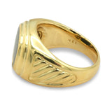 David Yurman 18K Yellow Gold Black Onyx Signet Ring