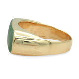 Vintage 14K Yellow Gold Green Jadeite Ring