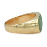 Vintage 14K Yellow Gold Green Jadeite Ring