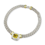 David Yurman Albion Sterling Silver 14K Gold Citrine Necklace