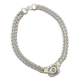 David Yurman Albion Sterling Silver 14K Gold Citrine Necklace