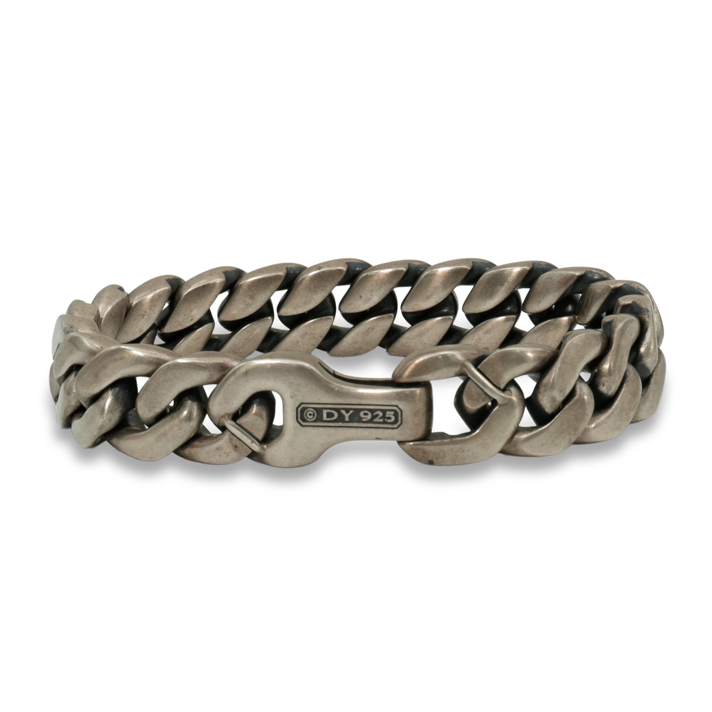 David Yurman Sterling Silver Curb Link Bracelet