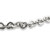 2000 Tiffany & Co. Sterling Silver 18K Gold Heart Link Necklace