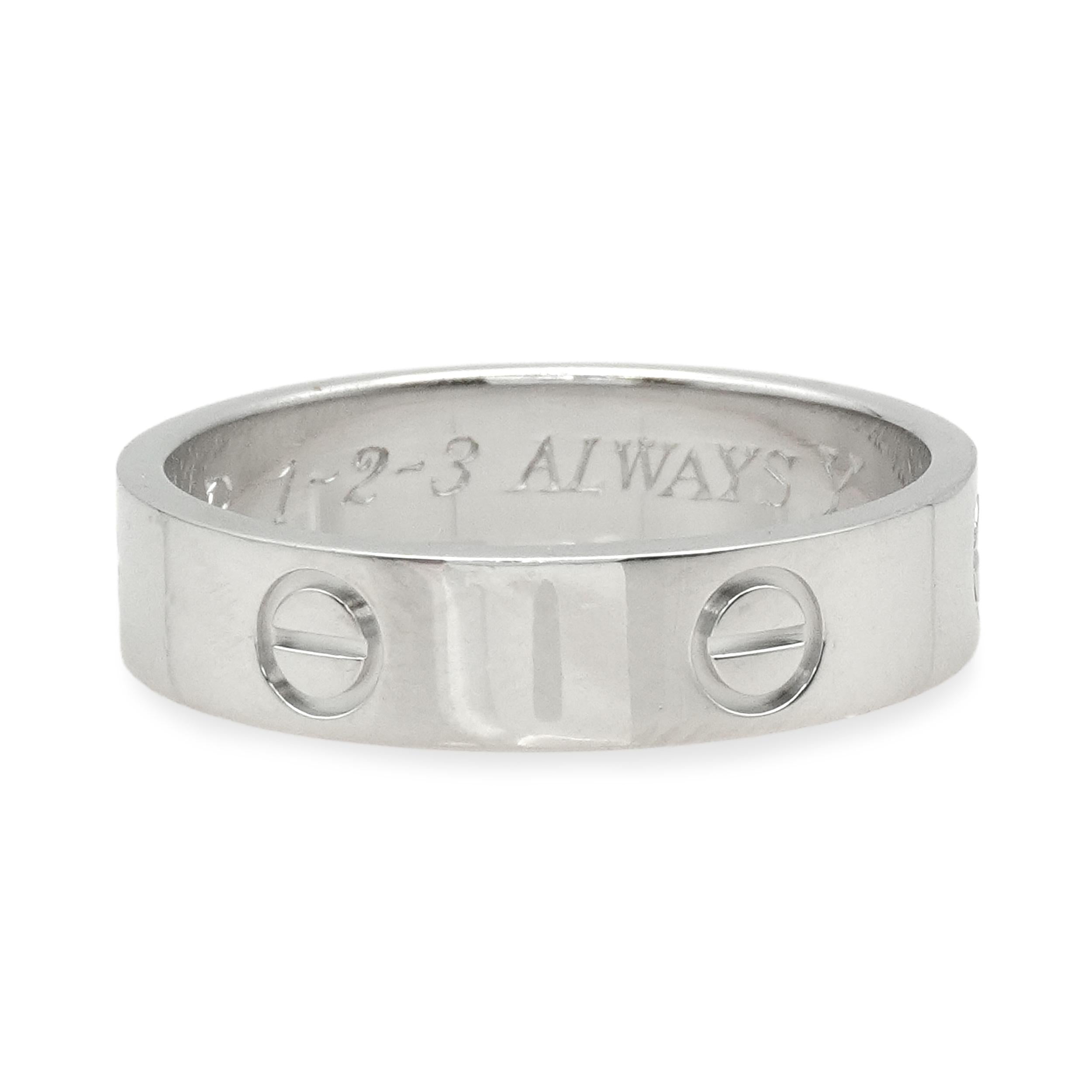 Cartier Love Band 950 Platinum Ring