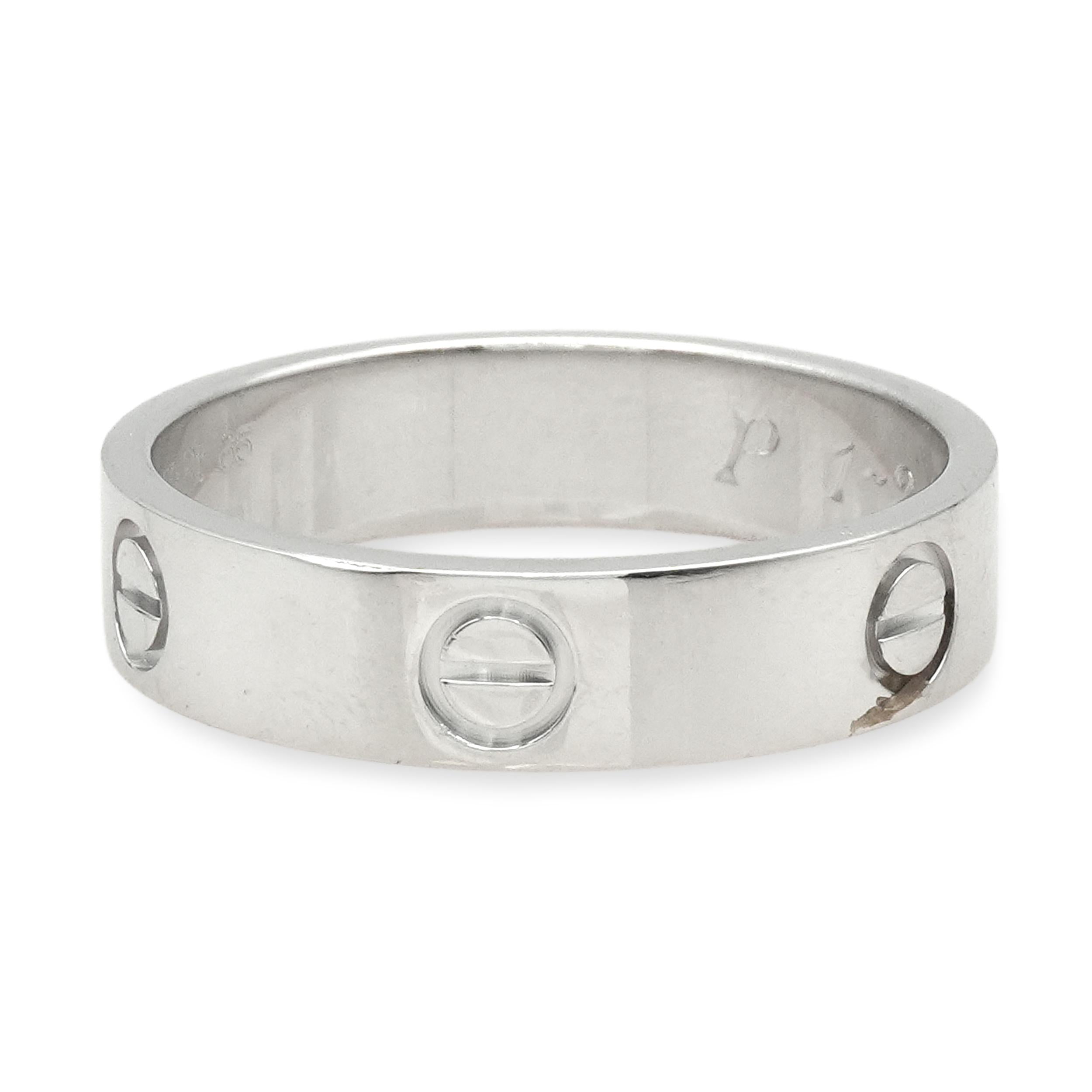 Cartier Love Band 950 Platinum Ring