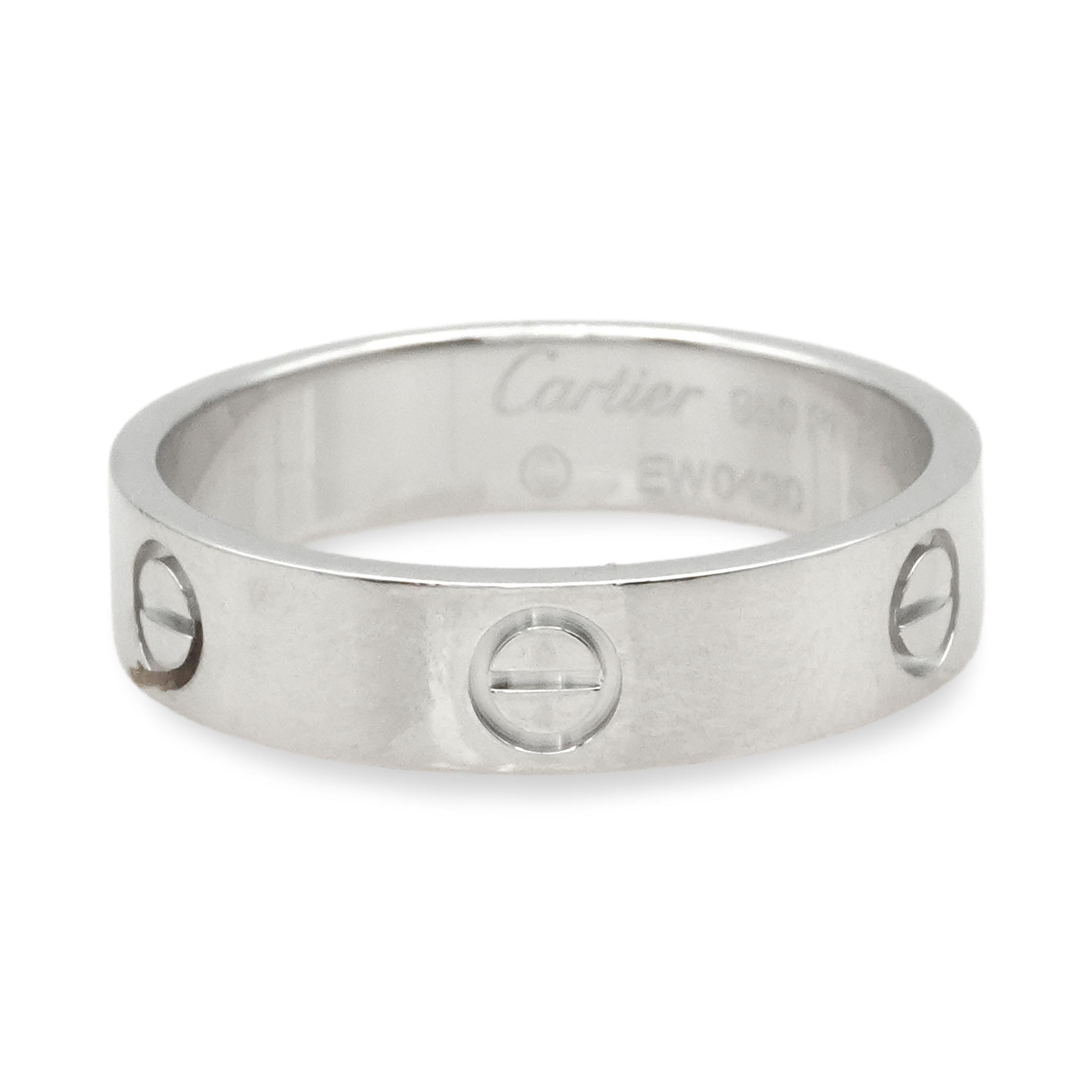 Cartier Love Band 950 Platinum Ring