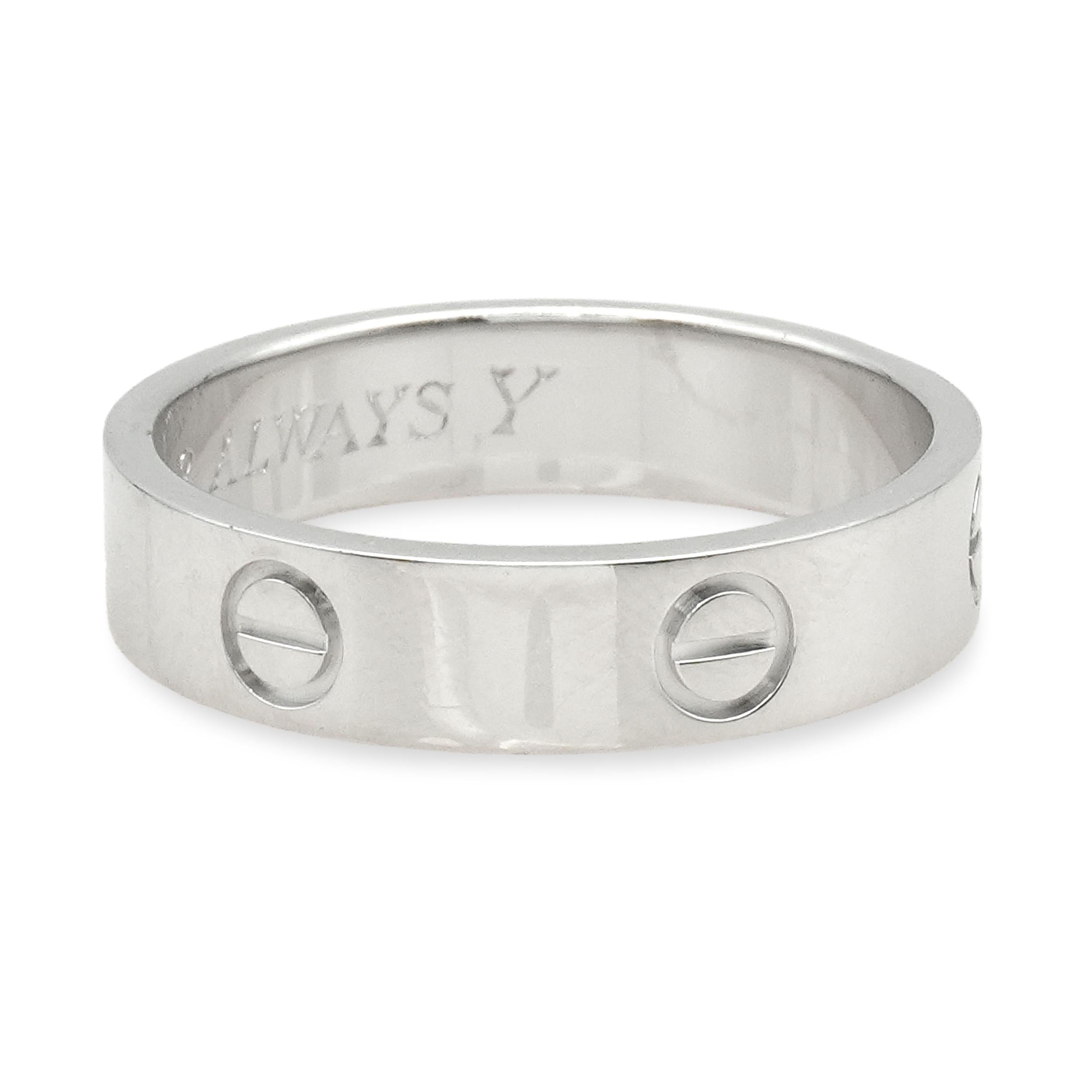 Cartier Love Band 950 Platinum Ring