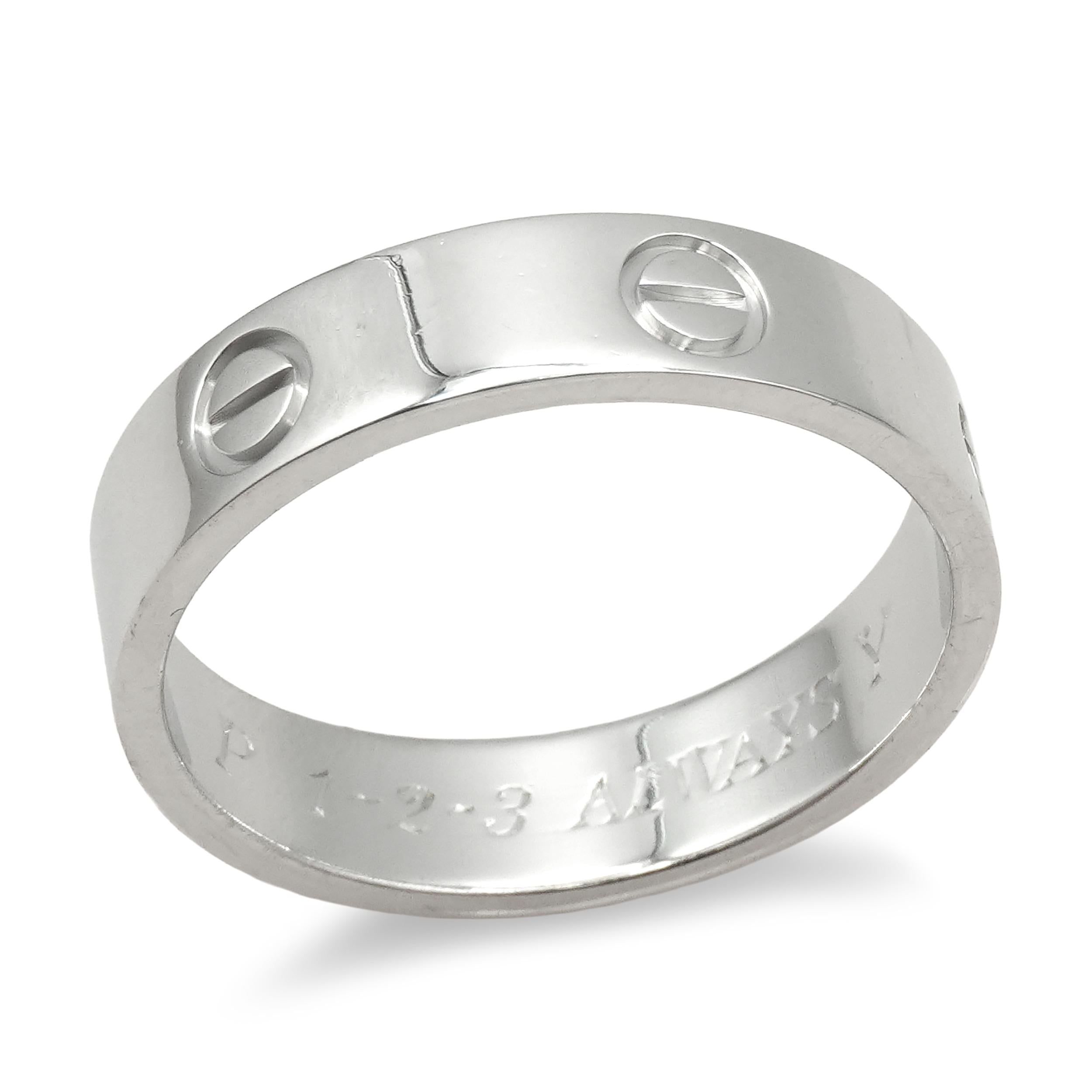 Cartier Love Band 950 Platinum Ring