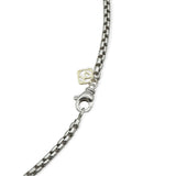 David Yurman Sterling Silver Black Onyx Dog Tag Pendant Necklace