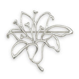 1995 Tiffany & Co. Sterling Silver Openwork Flower Brooch