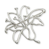1995 Tiffany & Co. Sterling Silver Openwork Flower Brooch