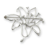 1995 Tiffany & Co. Sterling Silver Openwork Flower Brooch