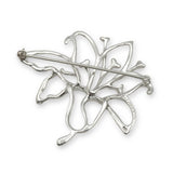 1995 Tiffany & Co. Sterling Silver Openwork Flower Brooch