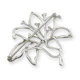 1995 Tiffany & Co. Sterling Silver Openwork Flower Brooch