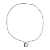 1999 Tiffany & Co. Sterling Silver Cutout Cross Pendant Necklace