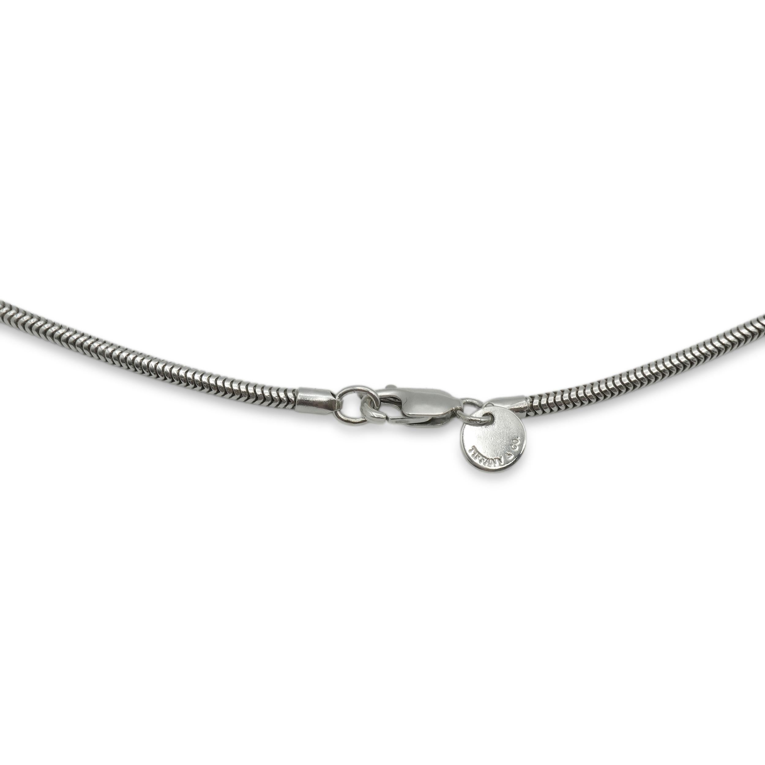 1999 Tiffany & Co. Sterling Silver Cutout Cross Pendant Necklace