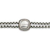 David Yurman Sterling Silver & 18k Gold Pavé Diamond Barrel Pendant Necklace