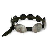 Navajo G. Begay Sterling Silver Sunburst Concho Leather Belt