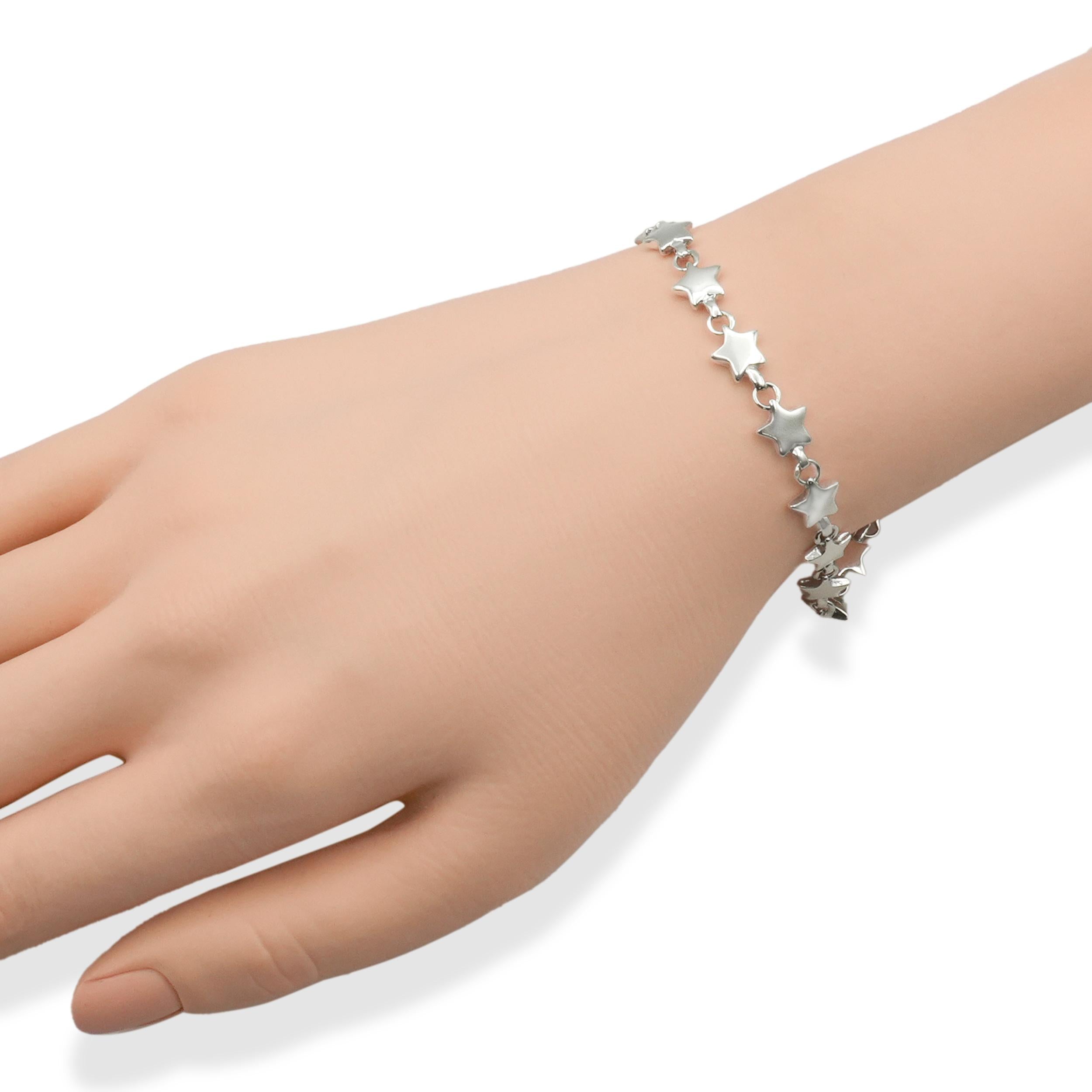 Tiffany & Co. Sterling Silver Star Link Bracelet